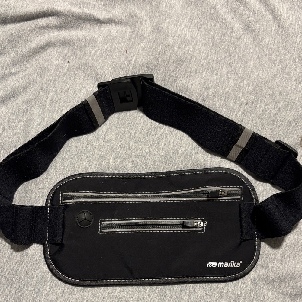 Marika Black Belt Bag with Silver Accents